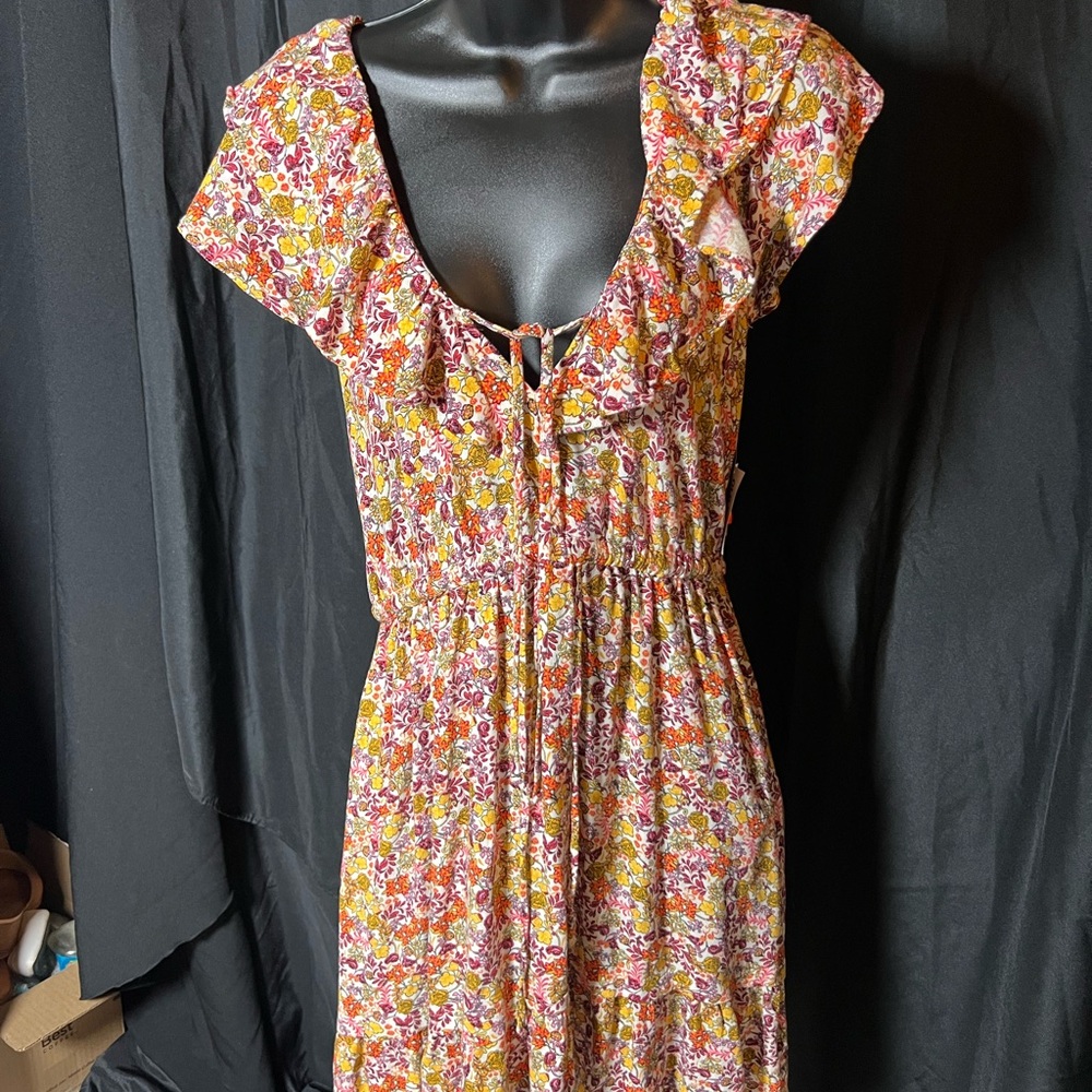 Old Navy Multicolor Floral Midi Dress